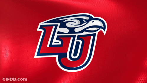 Red Background Blue And White LSU Logo GIF