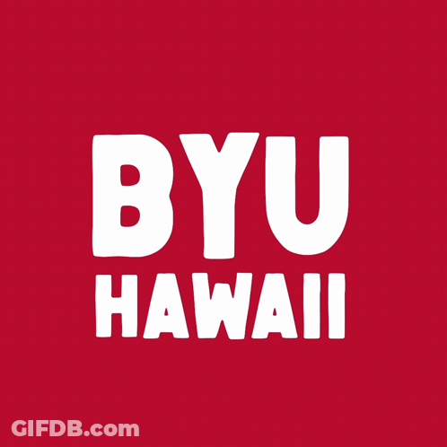 Red Background BYU Hawaii Paper Airplane GIF