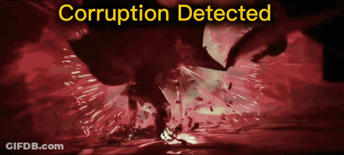 Red Background Corruption Detected GIF