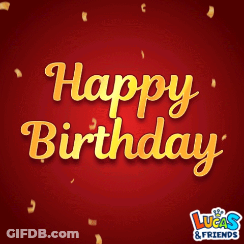 Red Background Happy Birthday GIF