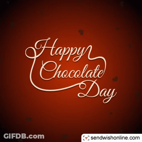 Red Background Happy Chocolate Day GIF