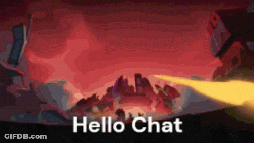 Red Background Hello Chat GIF