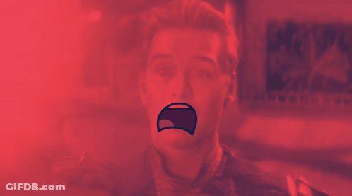 Red Background Man With Mouth Open GIF