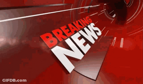 Red Background Saying Breaking News GIF