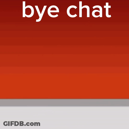 Red Background Saying Bye Chat GIF