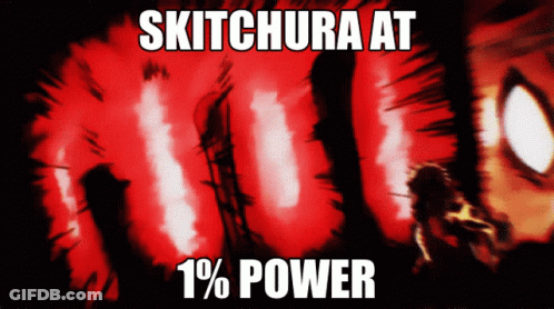Red Background Skitchura At 1% Power GIF