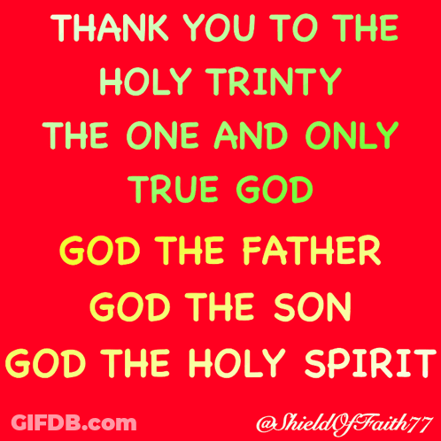 Red Background Thank You Holy Trinity GIF