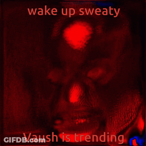 Red Background Wake Up Sweaty Vansh Trending GIF