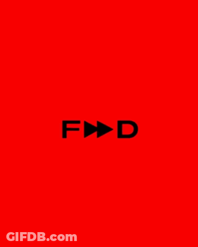 Red Background With Black FND Logo GIF