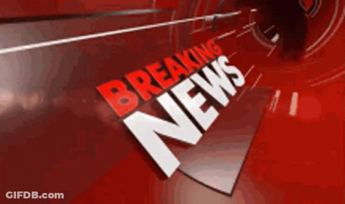 Red Background With Breaking News GIF
