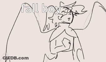 Red Background With Fall Boy Text GIF