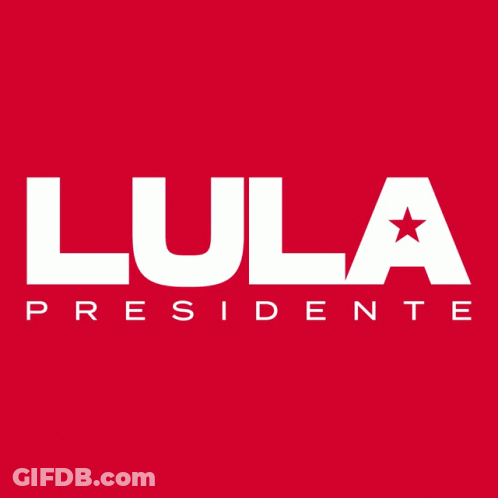 Red Background With Lula Presidente GIF