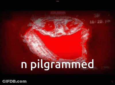 Red Background With N Pilgrammed Text GIF