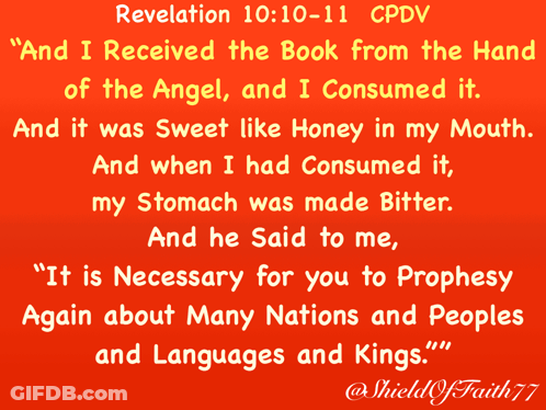 Red Background With Revelation 10 10:11 CPDV GIF