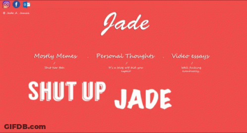 Red Background With Shut Up Jade GIF