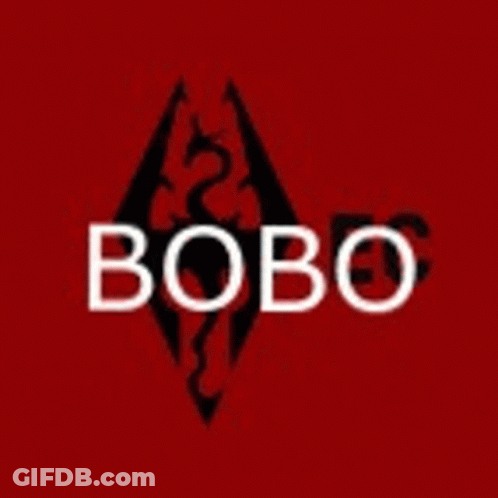 Red Background With White Bobo GIF