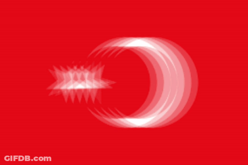 Red Background With White Circles And White Star GIF
