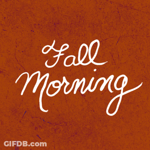 Red Background With White Fall Morning GIF