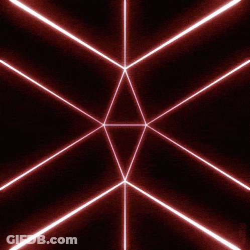 Red Background With White Lines Kaleidoscope 2011 GIF