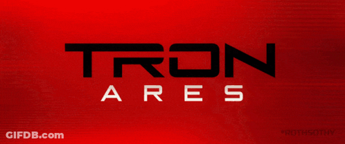 Red Background With Word Tron Ares GIF