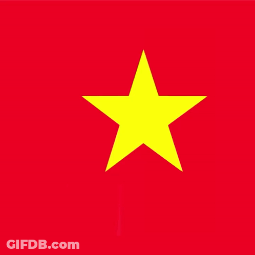 Red Background Yellow Heart Yellow Star Chinese Writing GIF