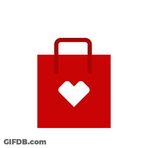 Red Bag With Heart And Pills GIF