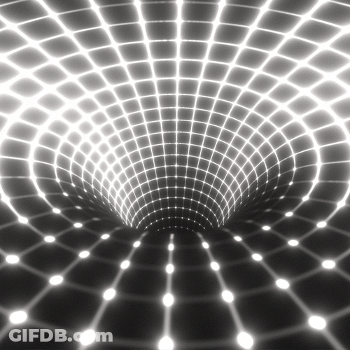 Red Ball Rising From Middle Of Vortex GIF