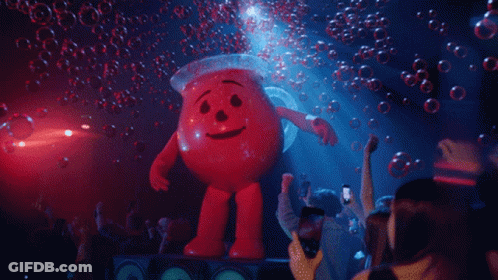 Red Balloon With Bubble Eyes GIF