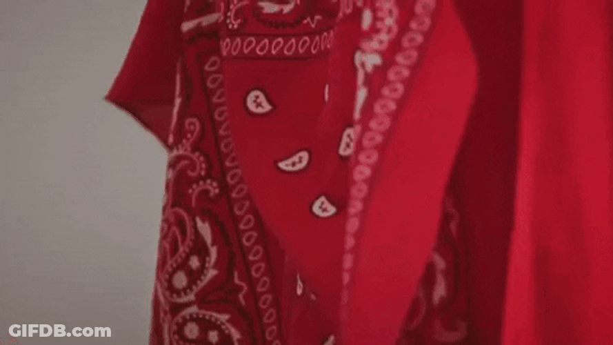 Red Bandana Prints GIF