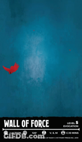 Red Bird Wall Of Force Poster GIF