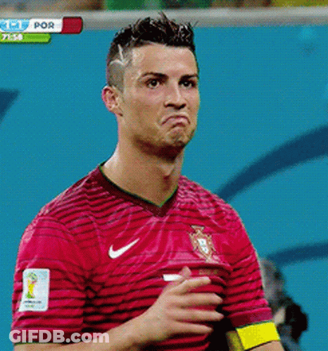 Red Black Nike Soccer Player Making Face GIF
