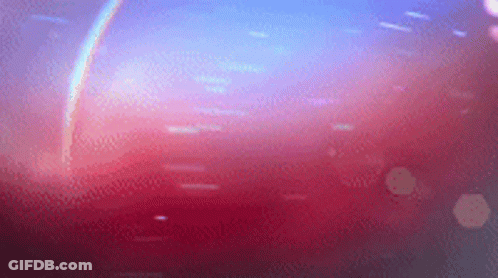 Red Blue White Background With Rainbow GIF