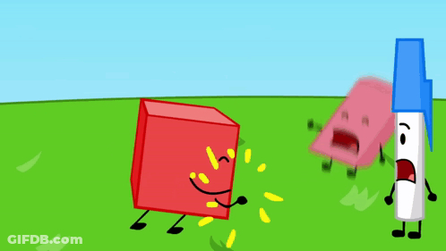 Red Box Blue Marker: Um No High Fives GIF