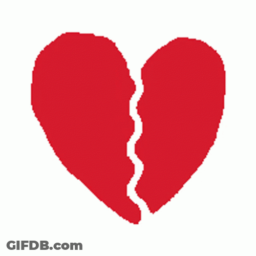 Red Broken Heart Divorce GIF