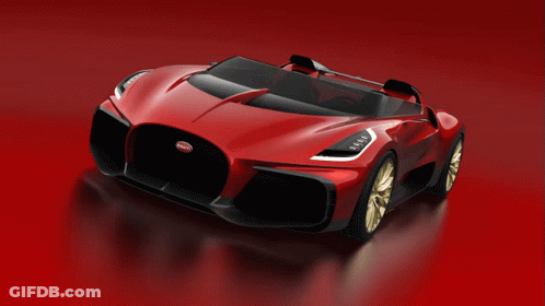 Red Bugatti Car GIF