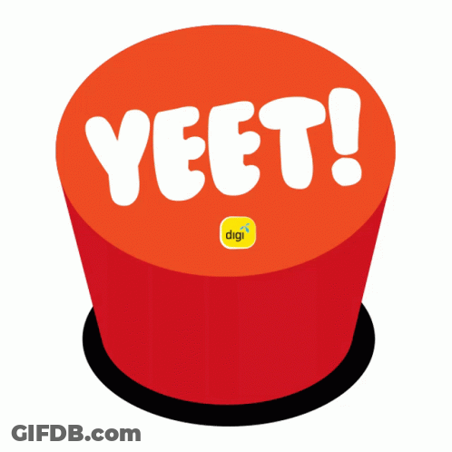 Red Button Saying Yeet GIF