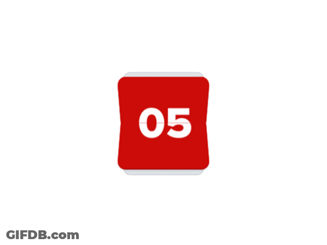 Red Calendar Days Countdown GIF