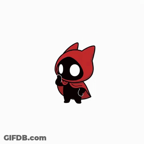Red Cape Cartoon Saying No GIF