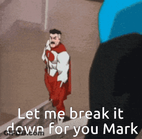Red Cape Man Let Me Break It Down GIF