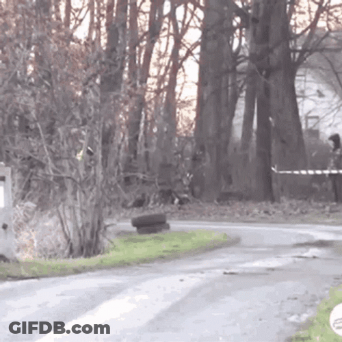 Red Car Driving Crazy GIF