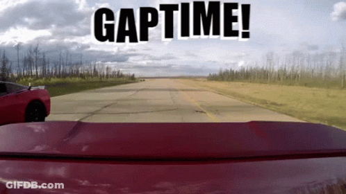 Red Car Driving With Gaptime GIF