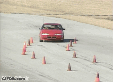 Red Car Driving With Motorweek GIF
