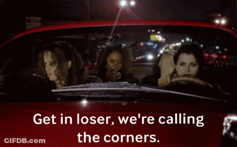 Red Car Get In Loser We're Calling The Corners GIF