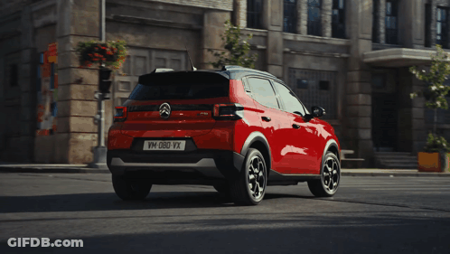 Red Car License Plate VM 080 VX GIF