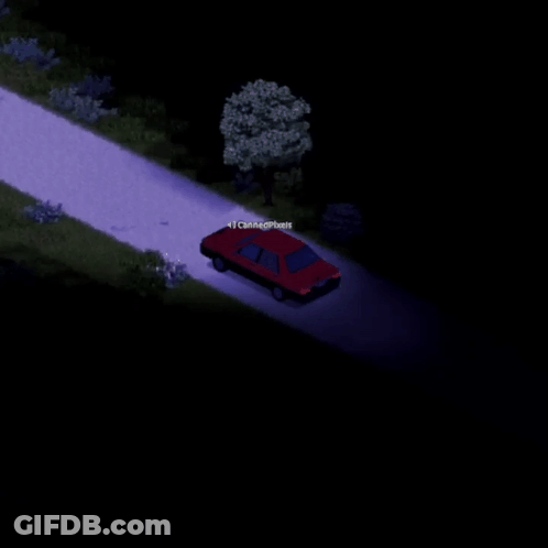 Red Car Parked On Road GIF