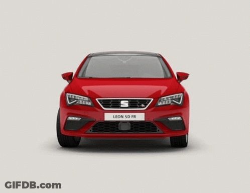 Red Car With Black Roof GIF