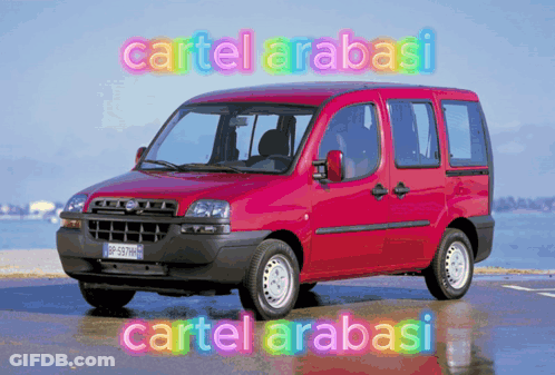 Red Car With Cartel Arabasi GIF