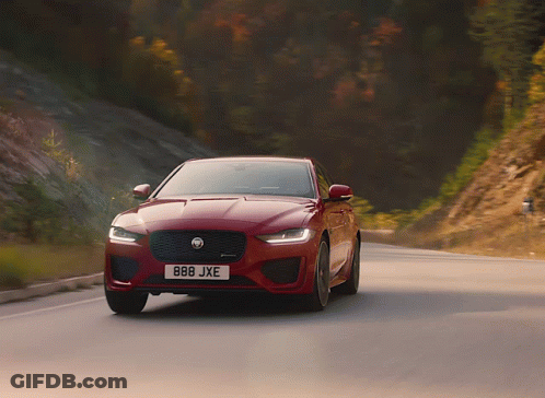 Red Car With License Plate 888 JXE GIF