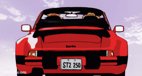 Red Car With Tag ST2 250 GIF