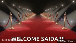 Red Carpet Saying Welcome Saida GIF